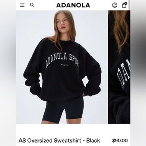Adanola oversized sweatshirt in black